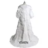 Partykleider Federn Hochzeit Cape Abendkleider Damen Umstandsjacke für Fotografie Poshoot Outfits YEWEN