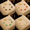 Charm Bracelets Luxury Color Flower Bracelet For Women Gift High Quality Gold Color Steel Clover Design Jewelry