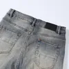 2023 Designer Mens Jeans Pantalons Ripped High Designer Jeans Jeans pour hommes Pantalons brodés Pantalons à trous de mode Pantalons à glissière les plus vendus am~ri AM~bin~IRI 3L