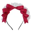 Imprezy zapasy lolit opaska na głowę Bowknot Hairbase Headpiece Bowtie Heakddress Bows Dropship