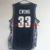 Mens Georgetown Hoyas Iverson College Jersey 3 Allen 33 Patrick Ewing Basketball Shirt Good Stitche