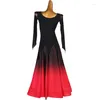 Bühnenkleidung: Exquisit Diamond Button Modern Dance Art ExamGradual Social National Standard Dress Waltz