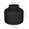 Vases Iron Flower Pot Vase Circle Black Home Decor Container Decoration Matte Large Flowerpot Big The Floor