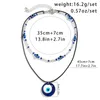 Pendentif Colliers Boho Acrylique Graine Perle Clavicule Ras Du Cou Simple En Cuir Cire Cordon Chaîne Grand Turc Lucky Blue Eye Collier Bijoux D'été