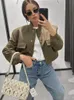 Women S Jackets Slx Traf Fashion Bomber 2023 Spring Antumn Female Long Sleeve Coats Ladies Big Pockets Outerwear 230410