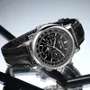 Armbanduhren Top-Marke Herren mechanisch weißes Zifferblatt Mondphasenuhr 316L Edelstahl Kalender Woche automatisch wasserdicht