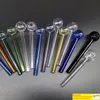 Partihandel 4Inch Colorful Pyrex Glass Oil Burner Pipe Rökrör Tobco Herb Oils Nails Water Hand Pipes Great Tubes Nail Tips vs Bongs