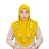 Abbigliamento etnico Malesia Foulard Ricamo Copricapo da donna Musulmano Islamico Arabo Istantaneo Amira Cap Hijab Testa Scialli avvolgenti Copertura Khimar