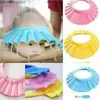 Dusch Caps Baby Shampoo Bathing Caps Justerbar Dusch Soft Bath Hat Ear Eye Protection Hårtvätt Huvudskydd för spädbarn Colorfull231110