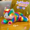 Plush Light - Up toys 33cm Rainbow Cat Luminous Cute Plush Toys with LED Light Musical Monkey Dog Elephant Gifts for Girls Stuffed Toy Animals Kids 231109