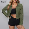 Womens Jackets Stylish simplicity Demin Women Stand Pocket Jean Coats Boyfriend Fashion Street Tops Outerwear Short Denim Jacket 231110