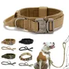 Hundehalsbänder, Leinen, verstellbar, großes Hundehalsband, bequeme Nylon-Bungee-Leine, Metallschnallenhalsbänder für taktisches Hundetraining, Gehen, Jagd, 231110