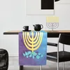 Nappe de table Hanukkah Runner Chanukah Décoration juive Nappe Couverture Holiday Dining Festival Supplies Party David Menorah Star