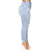Jeans femininos moda feminina streetwear calças jeans senhora casual calças rasgadas buraco menina bottoms lápis