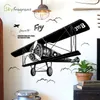 Adesivos de parede Creative Retro Flat Wall Stickers Home Decoration Room Bedroom Auto -adesivo PAPEL BORNE