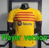 T-shirty mężczyzn 24 Gavi Lewandowski FC Barcelonas Soccer koszulka Adama Camiseta Futbol Ferran 2024 Memphis Fan Player Dest Kit Kid 6wh1