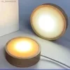 Table Lamps Usb Plug Wooden Led Lamp Round Display Stand Lamp Art Ornament Luminous Base Ambient Lamp Night Light R231114