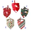 5 Style Pet Dog Christmas Bandana Cotton Dog Scarf Bibbs Collar Grooming Accessories Christmas Pets Pets Triangular Scarf Unisex DH7570 ZZ