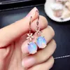 stud arocrings Opal arring nature و 925 sterling Silver Ring Fine Jewelry Gem Size 8 10mm 2pcs