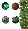 Dekorative Blumenkränze, 27 m, Weihnachts-LED-Rattan-Girlande, grün, künstlicher Weihnachtsbaum, Banner, Dekorationskranz 231109