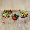 Strand Minimalist Passionate Heart Jasper Bracelet Eco-Friendly Stylish Trendy Stone Bead Braided Bracelets