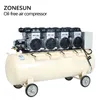 ZONESUN ZS-AC160L Industrial Equipment Powerful Pure Copper Piston Type Mute Oil-Free Air Compressor For Dental Woodworking Piant Portable Air Pump