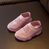 Tênis sapatos infantis anti-deslizamento de borracha macia de borracha bebê tênis casual tênis planos sapatos crianças tamanho garotas meninos meninos esportes sapatos 230410