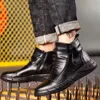 Stövlar äkta läder herrstövlar säkerhetskor män chelsea stövlar stål tå skor arbet sneakers oförstörbara skor säkerhet stövlar 231110