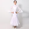 Scene Wear White Ballroom Dancing Dresses For Kids Waltz Girls Standard Dance Dress Dancewear