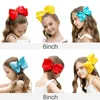 Accessoires pour cheveux 6/8 pouces pour enfants, grand nœud coloré solide avec pince Boutique, épingles à cheveux en gros-grain, pinces à cheveux, vente en gros 1/2 pièces