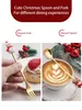 مجموعة شوكات القهوة عيد الميلاد (4pcs) (6pcs) ، هدايا عيد الميلاد من الفولاذ المقاوم للصدأ من الفولاذ المقاوم للصدأ للأطفال (مجموعة مربع الهدايا الأحمر/الأخضر)