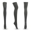 Strumpor hosier 1 par kvinnor långa strumpor flickor över knä lår hög stickning plus storlek övergrö varm ullstrumpa 231110