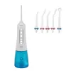 NOVO FLOSSOR DE ÁGUA DIY ATUALIZADO 4 MODOS MODOS INFERIORES DE DENTES DE DENTAL PORTÁVEL ELENTÁVEL IRRIGADOR 300ml com 5 pontas de jato