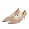 Luxury Women Pumps Sandals Senior London Choo LOVE 65 mm Popular Black Nude Suede Pointed Toes Badge Designer Italy Wedding Party Sandal High Heels Box EU 35-42