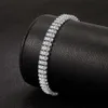 Pulseras de Mujer Shiny S925 Sterling Silver Zircon Tennis Bracelet Silver Box Chain Silver Women Jewelryrynisブレスレット