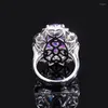 Brincos de argola Brand Brand Genuine Luxury Real Jewels 2023 TIKTOK S925 Sil Carbon Carbono de alta qualidade Dan em forma Diamond Hollow Ring