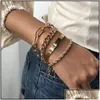 Charm armband smycken rostfritt stål kubansk kedja 14 k guldpläterad hiphop armband mode mtilayer bra dhy8t droppleverans dhvet