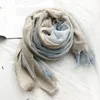 Ethnic Clothing Muslim Ladies Cotton And Linen Long Wrap Shawl Stole Voile Thin Warm Winter Candy Color Women Scarf Soft Saron