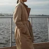 Femmes Trench Coats 2023 Femmes Hiver Coton Vers Le Bas Manteau Manches Longues Col Tournant Casaco Feminino Avec Ceinture