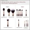 メイクアップブラシJessup Brush Professional Makeup Brushes Set Foundation Eyeshadow Powder Contour 15PCS化粧品ツールキット合成髪Q231110