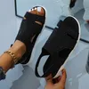 Sandali Donna Summer Mesh Bling Casual Ladies Platform Shoes Peep Toe Strass Comfort Calzature femminili Tinta unita Moda