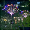 Solar Garden Lights Solar Fajerwerki LED LED Copper String 90LED 120 150LLED OGRODNY WODOR WODNOODOWY 2 TRYBY 8 Oświetlenie Twining FO DHKWP