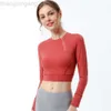 Desginer Aloo Yoga Tops OriginYogo Fashion CasuLong Sleeve Top Running Sports ProfessionFitness Suit Slim Fit Short Suit