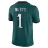 ＃1 Jalen Hurts Jerseys Football＃6 Devonta Smith A.J.ブラウンフレッチャーコックステレルエドマンズジェイソンケルスブライアンドーキンスダリウススレイカスタムメンズユース女性ジャージ