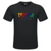 T-shirts Hommes Tr Apstar T-shirt Hommes Summer Trapstar T-shirt Rainbow Serviette Broderie Décodage Femmes Noir T-shirts ronds AR8C