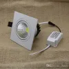 Faretti da incasso quadrati a LED dimmerabili COB Apparecchio da incasso 7W/9W/12W/15W Lampada da soffitto AC85-265V 12 LL