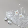 Orecchini pendenti Autentici orecchini in argento sterling 925 intarsiati a mano in giada bianca naturale floreale alla moda nappa lunga regalo di gioielleria raffinata