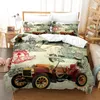 Juegos de cama 3d Vintage Car que incluye juego de funda nórdica con fundas de almohada Microfibra 2/3pcs Cool Sports Bed Comforter para King