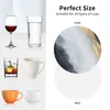 Tovagliette Sottobicchieri Stream Tovagliette in pelle PVC Isolamento impermeabile Caffè per la decorazione Cucina di casa Pastiglie da pranzo Set di 4