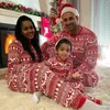 Family Matching Outfits Christmas Family Matching Pajamas Outfits Set Classic Elk Red Print Adult Dad Father Mother Kids Sleepwear Baby Boy Girl Clothes 231110